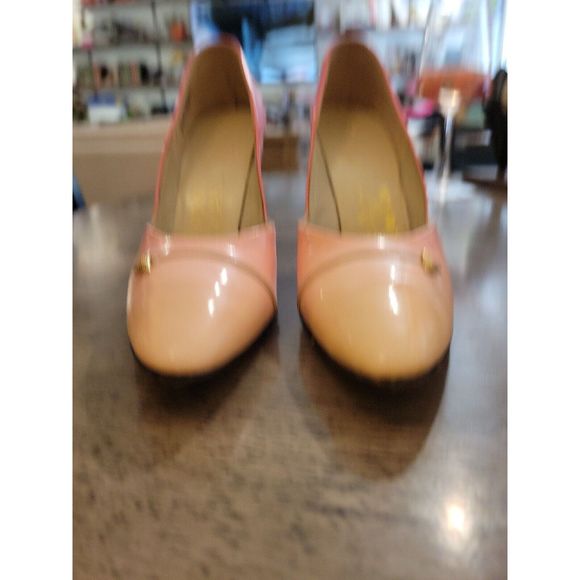 Vintage 1960s Pink Ombre heels with triangle embellishment Do.Inic Romano - Picture 5 of 13